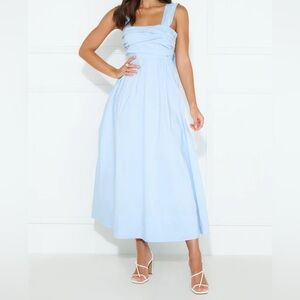 Hello Molly Light Blue Sleeveless Midi Dress